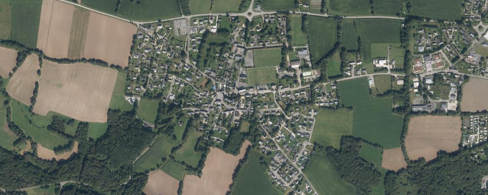 Vue aérienne de Pluherlin (Morbihan)