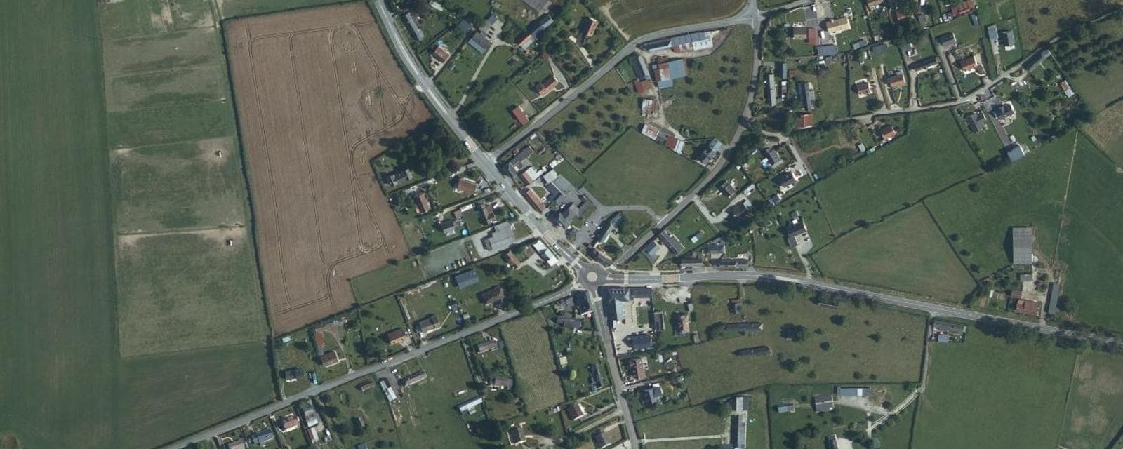Vue aérienne de Pommeréval (Seine-Maritime)