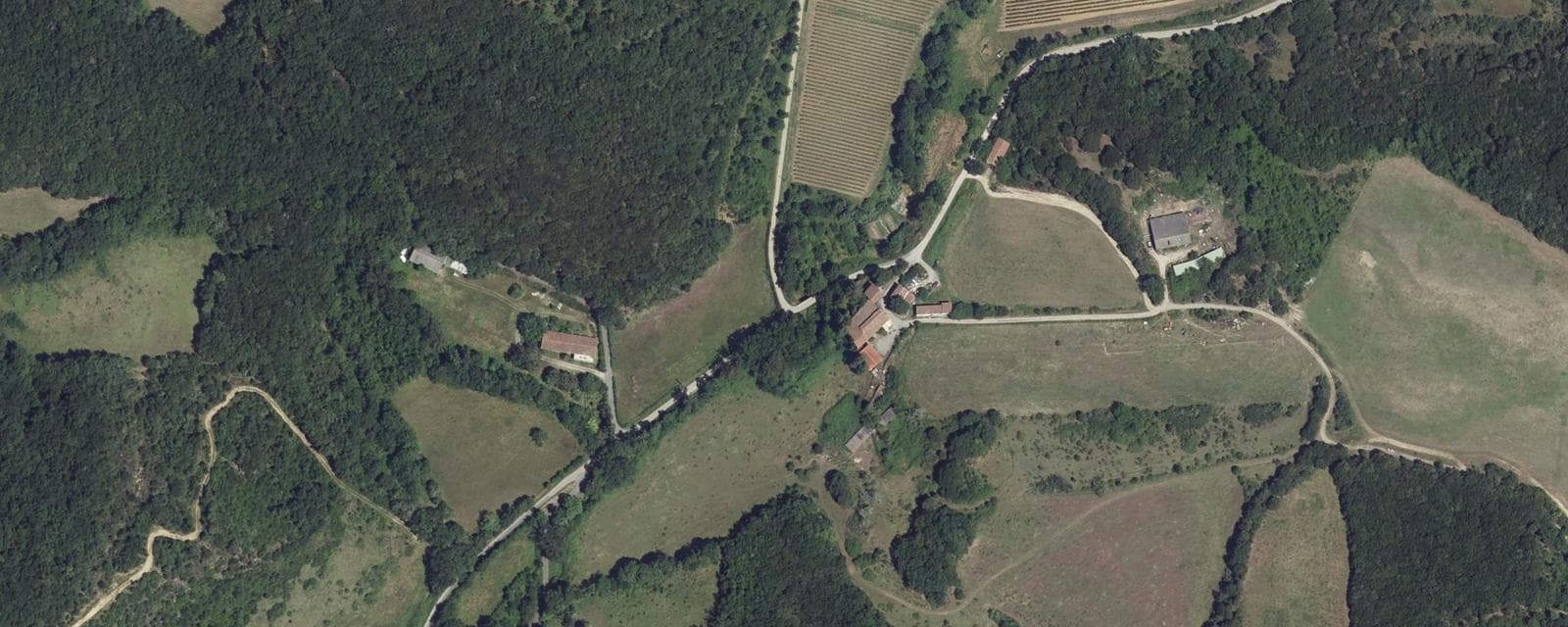 Vue aérienne de Pomy (Aude)