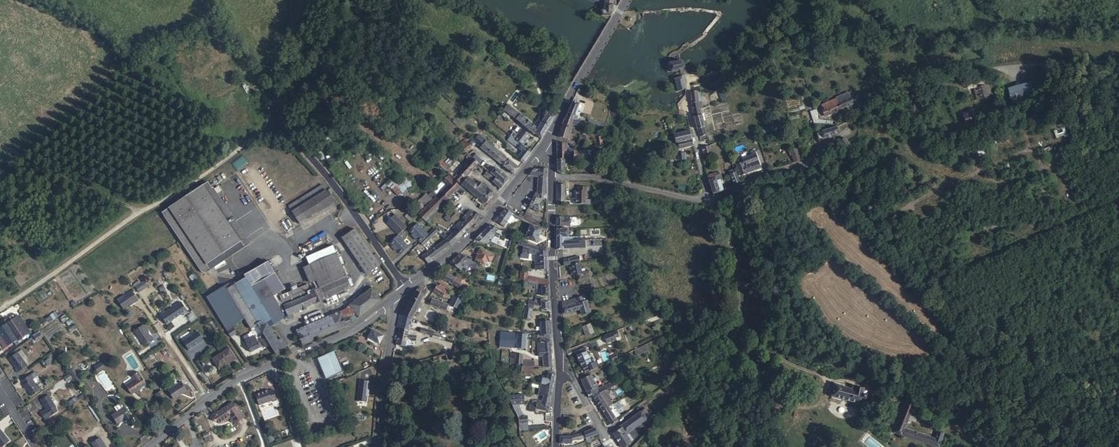 Vue aérienne de Pont-de-Ruan (Indre-et-Loire)