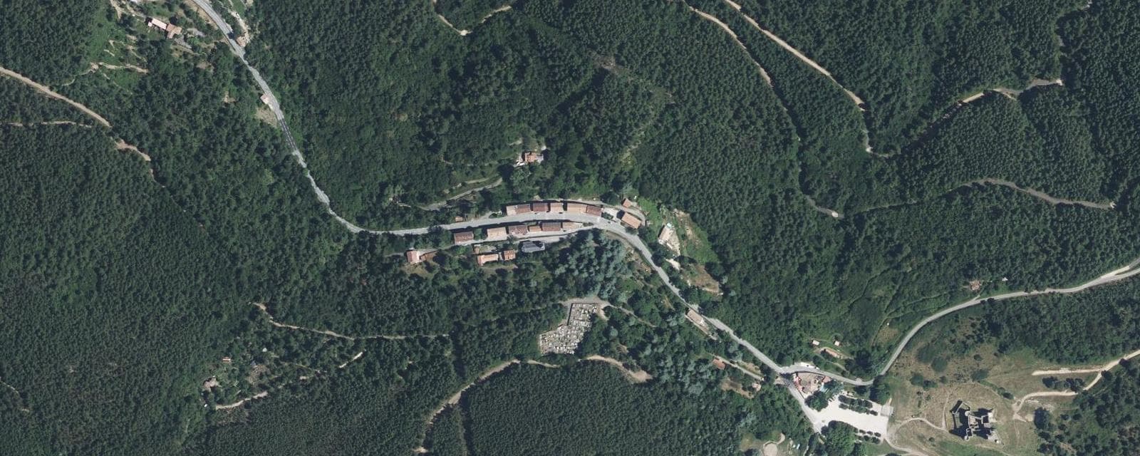 Vue aérienne de Portes (Gard)