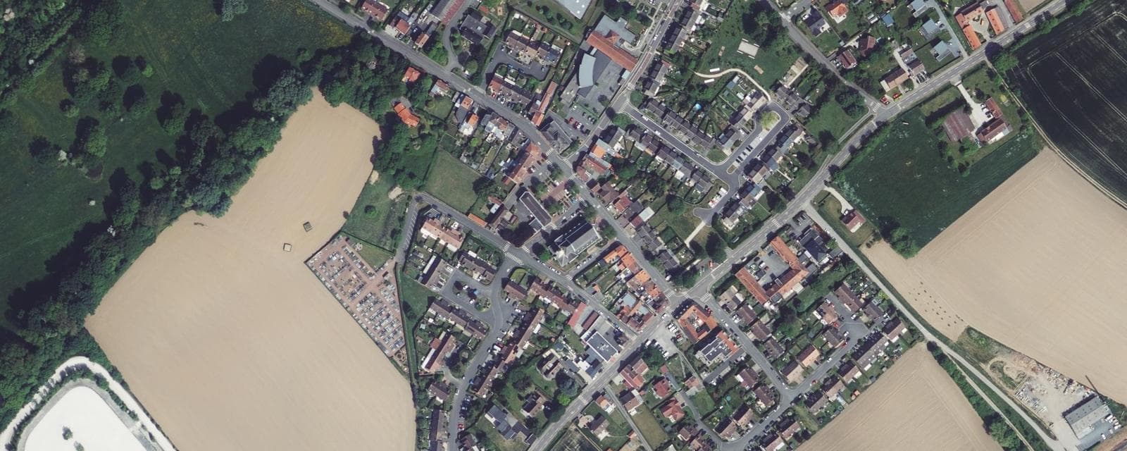 Vue aérienne de Prémesques (Nord)