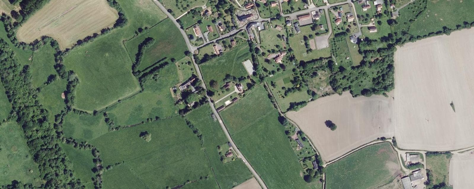 Vue aérienne de Prêtreville (Calvados)