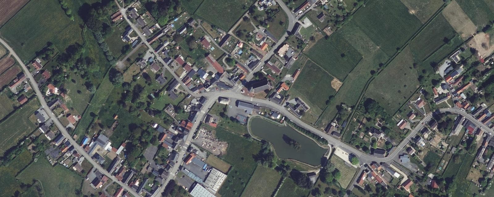 Vue aérienne de Preux-au-Bois (Nord)