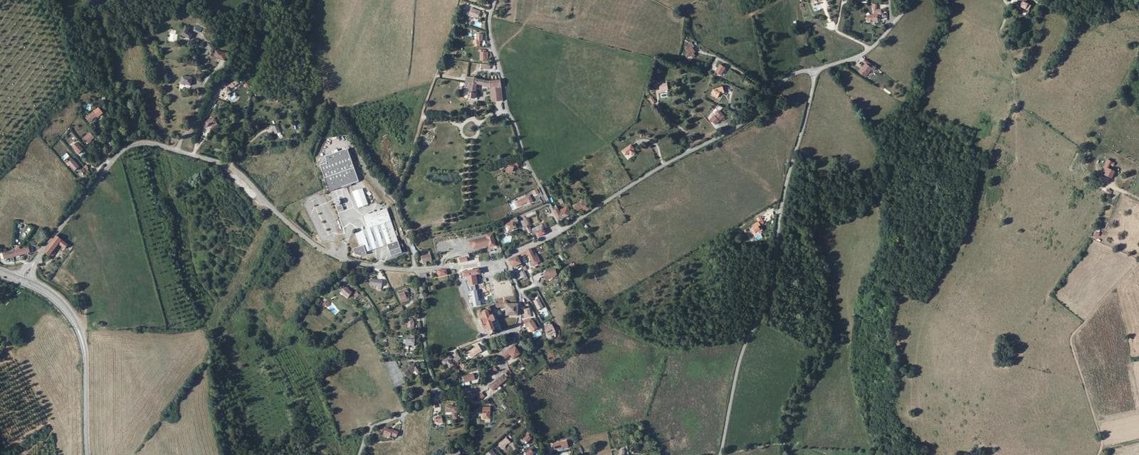 Vue aérienne de Primarette (Isère)