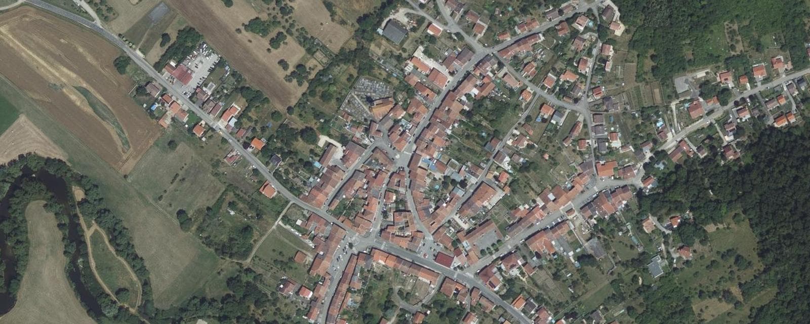 Vue aérienne de Pulligny (Meurthe-et-Moselle)