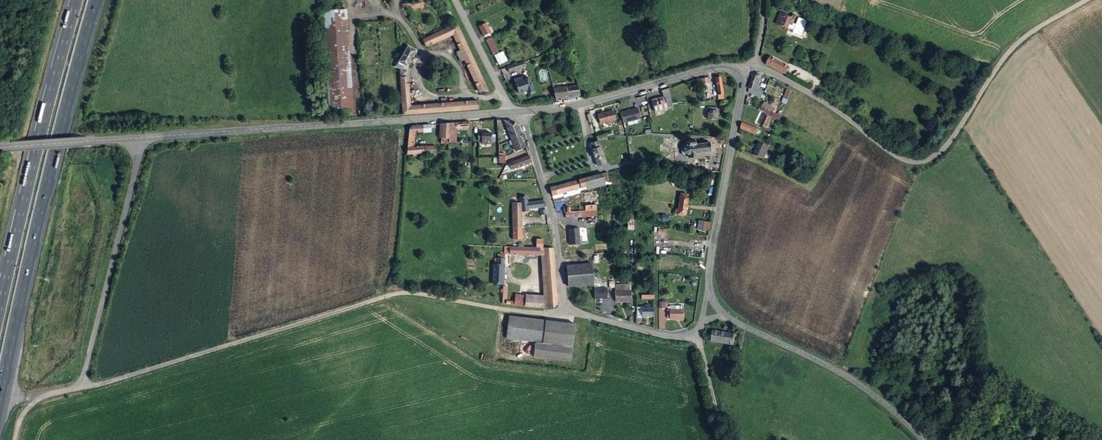 Vue aérienne de Punchy (Somme)