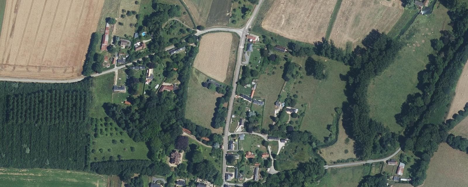 Vue aérienne de Rainfreville (Seine-Maritime)