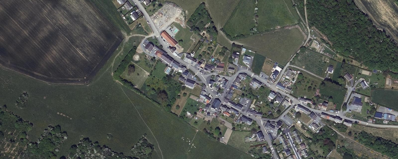 Vue aérienne de Rancennes (Ardennes)