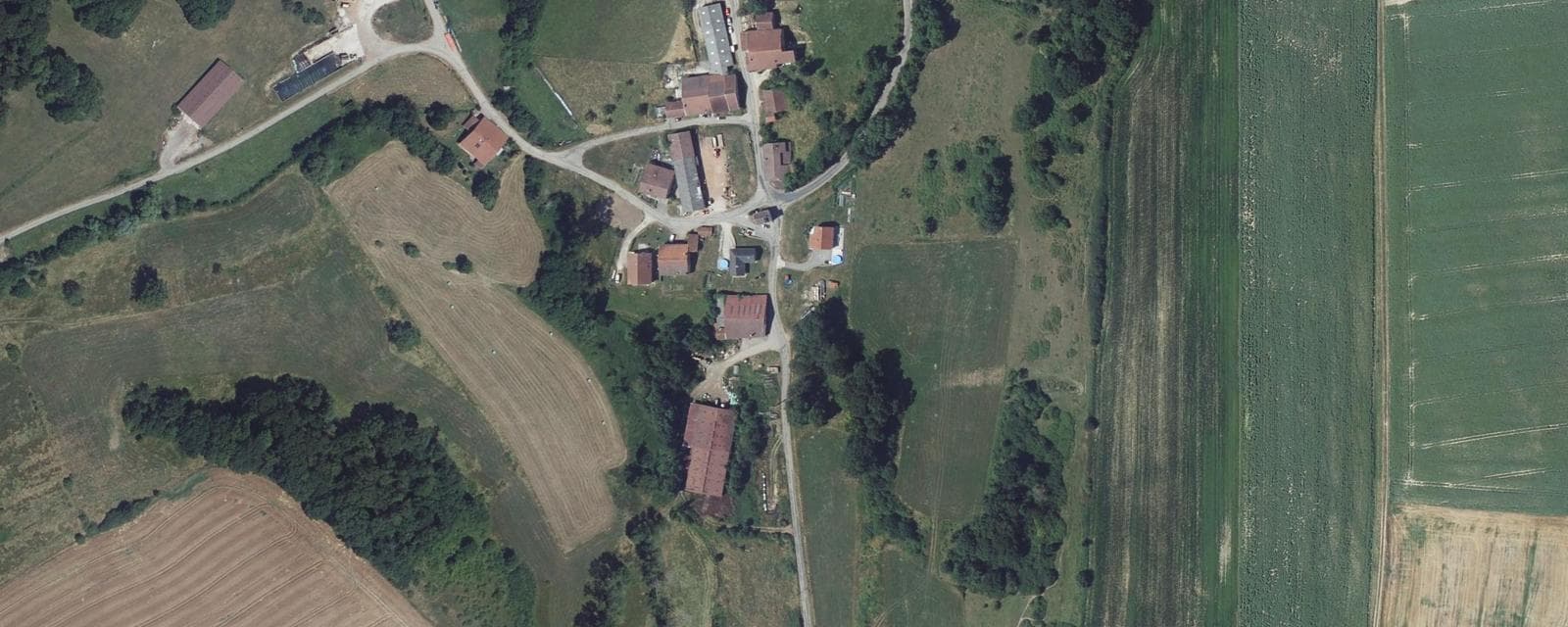 Vue aérienne de Rapey (Vosges)