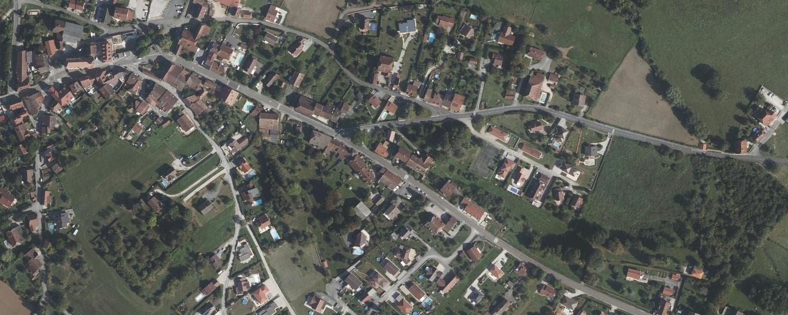 Vue aérienne de Recologne (Doubs)