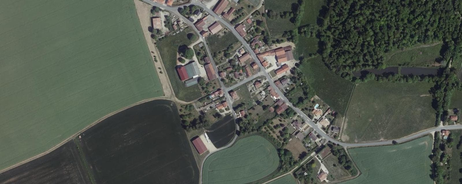 Vue aérienne de Remicourt (Marne)