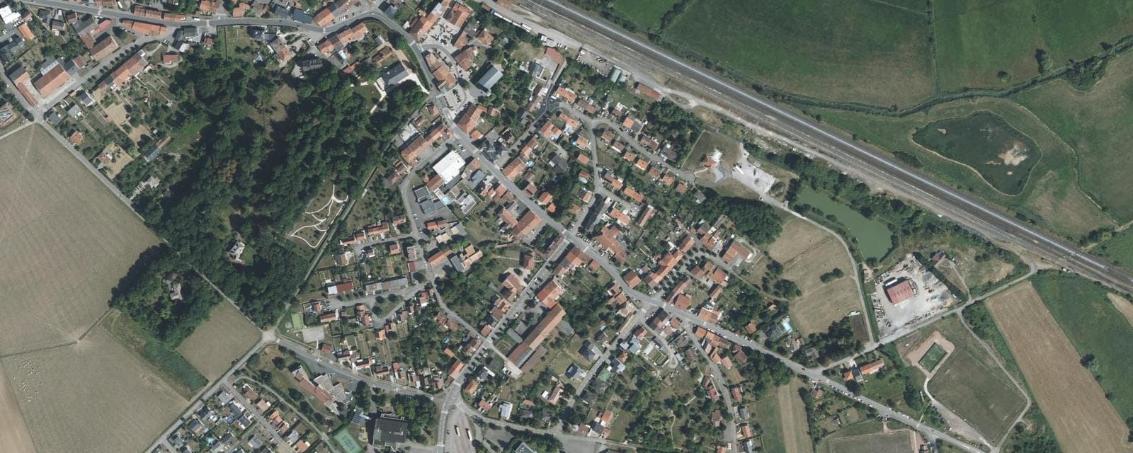 Vue aérienne de Rémilly (Moselle)