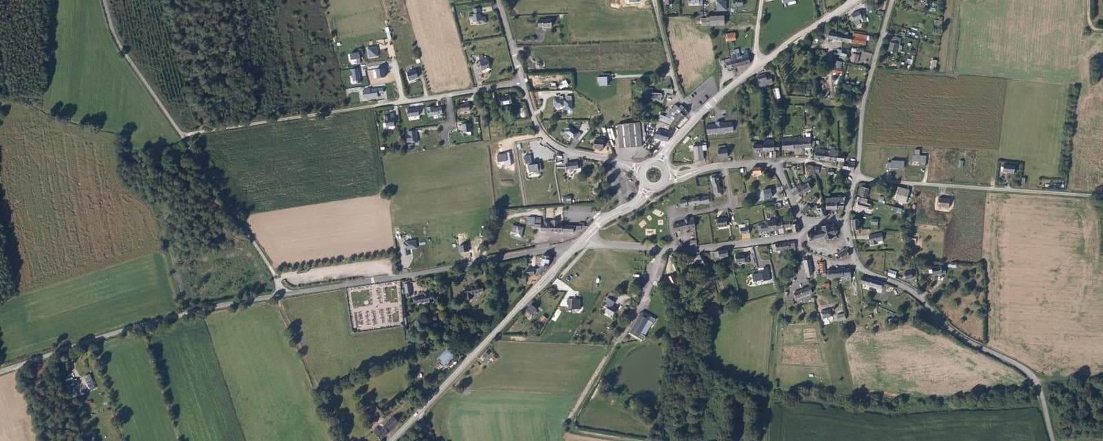 Vue aérienne de Réminiac (Morbihan)