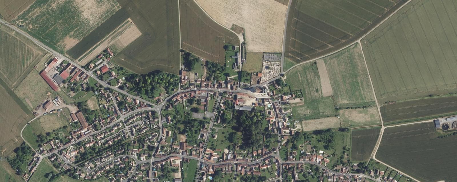 Vue aérienne de Remy (Oise)