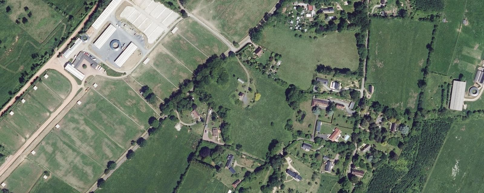 Vue aérienne de Repentigny (Calvados)