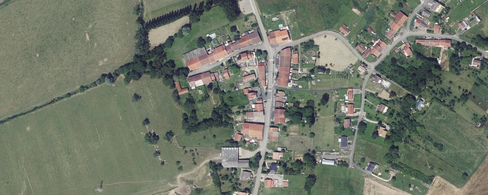 Vue aérienne de Riche (Moselle)