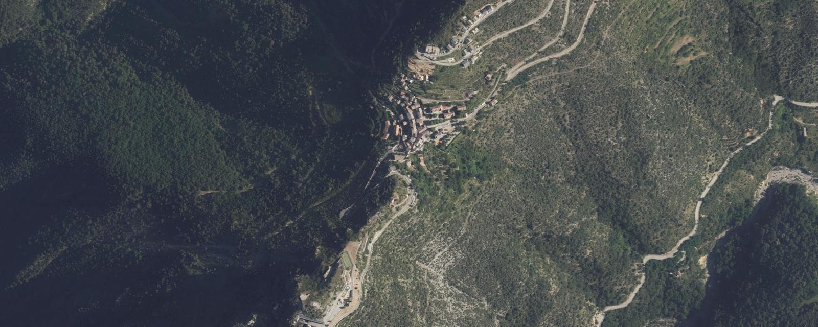 Vue aérienne de Rimplas (Alpes-Maritimes)