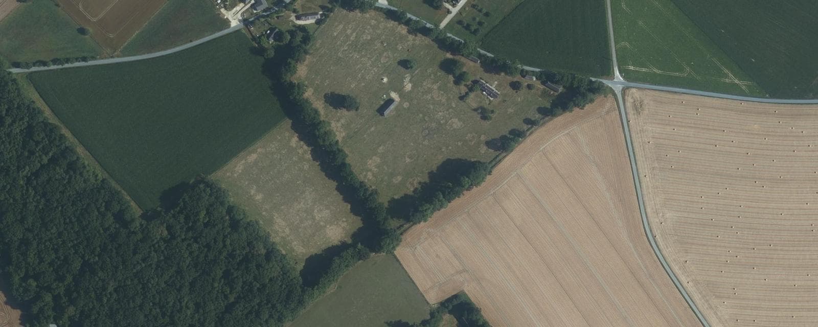 Vue aérienne de Robertot (Seine-Maritime)