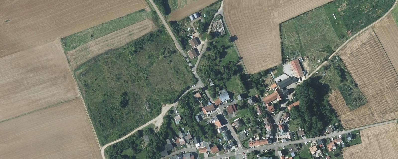 Vue aérienne de Rochonvillers (Moselle)