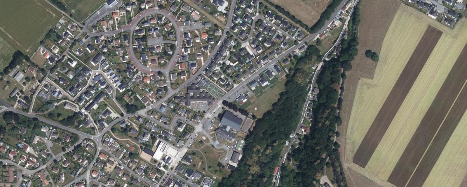 Vue aérienne de Rogerville (Seine-Maritime)