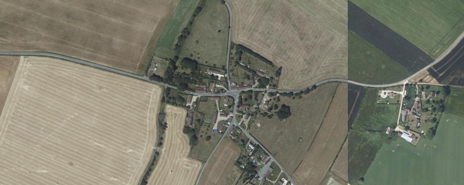 Vue aérienne de Rohaire (Eure-et-Loir)