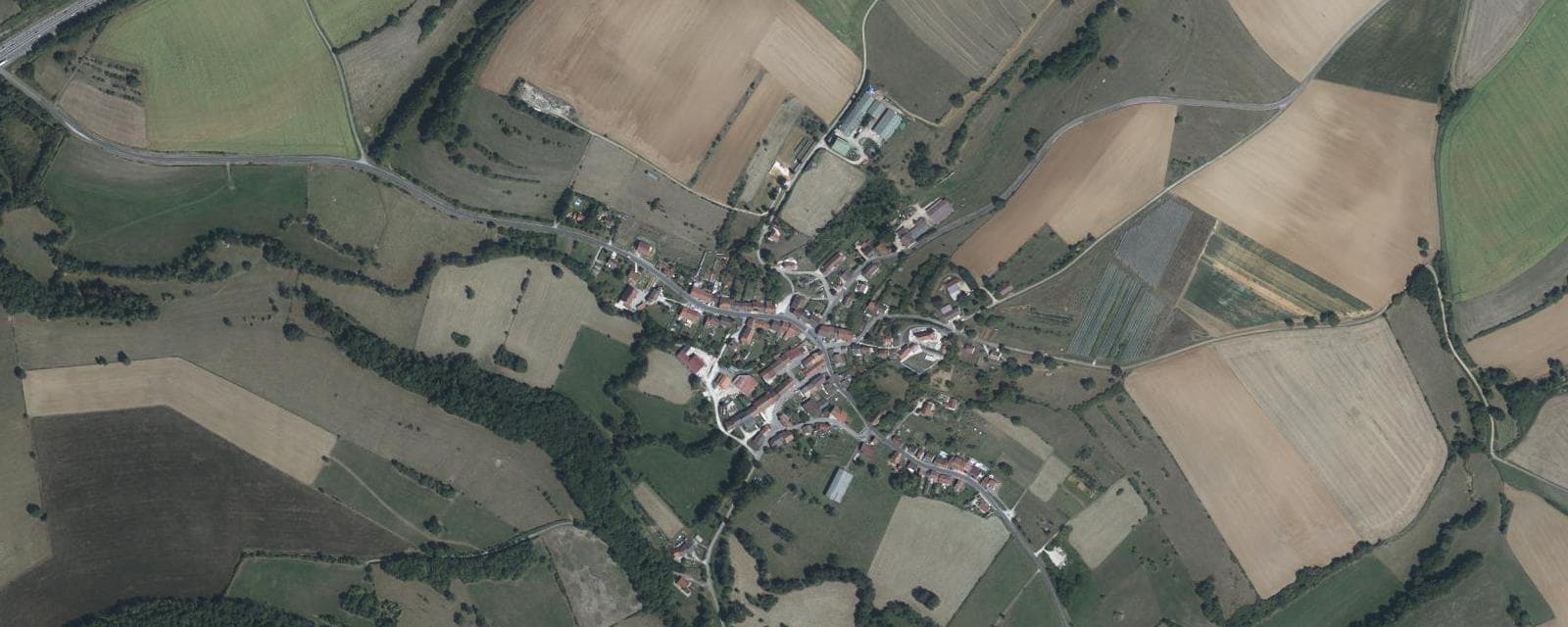 Vue aérienne de Rolampont (Haute-Marne)