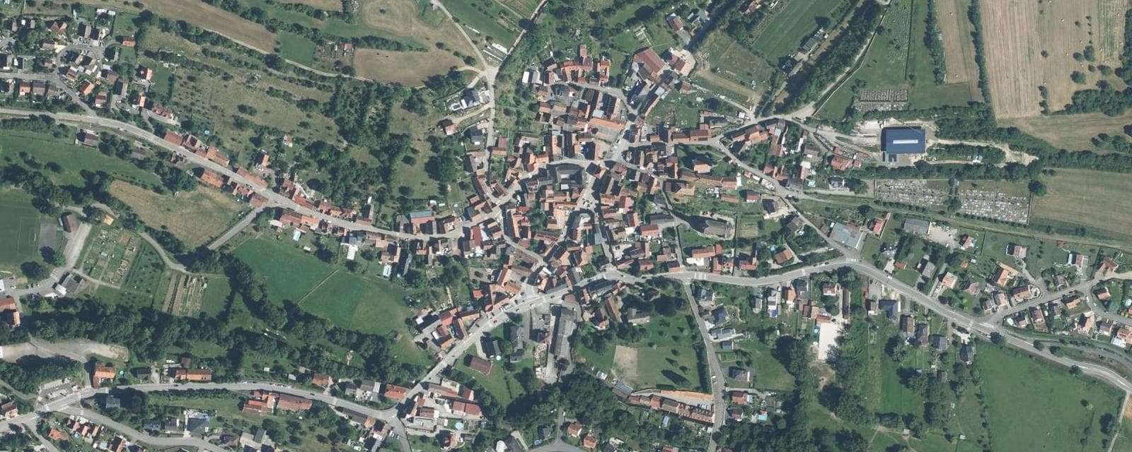 Vue aérienne de Romanswiller (Bas-Rhin)