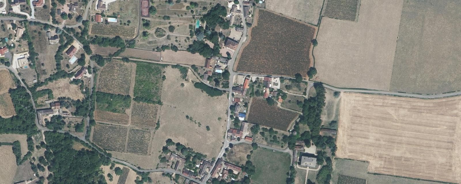 Vue aérienne de Rosey (Saône-et-Loire)