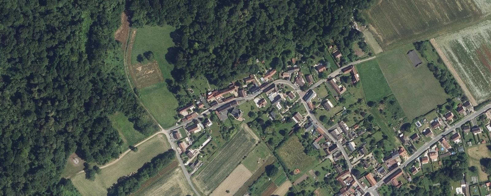 Vue aérienne de Rosoy (Oise)