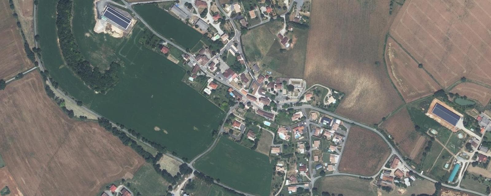 Vue aérienne de Rouffiac (Tarn)