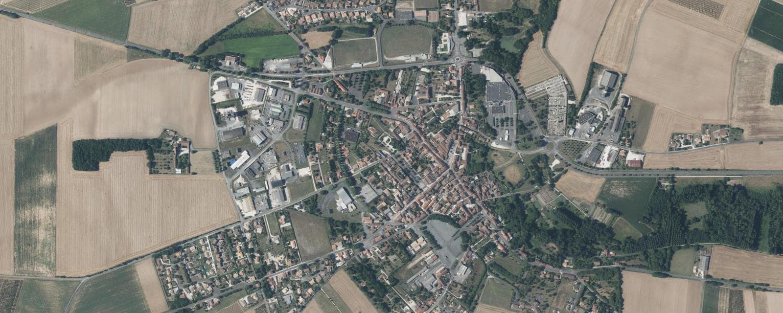 Vue aérienne de Rouillac (Charente)