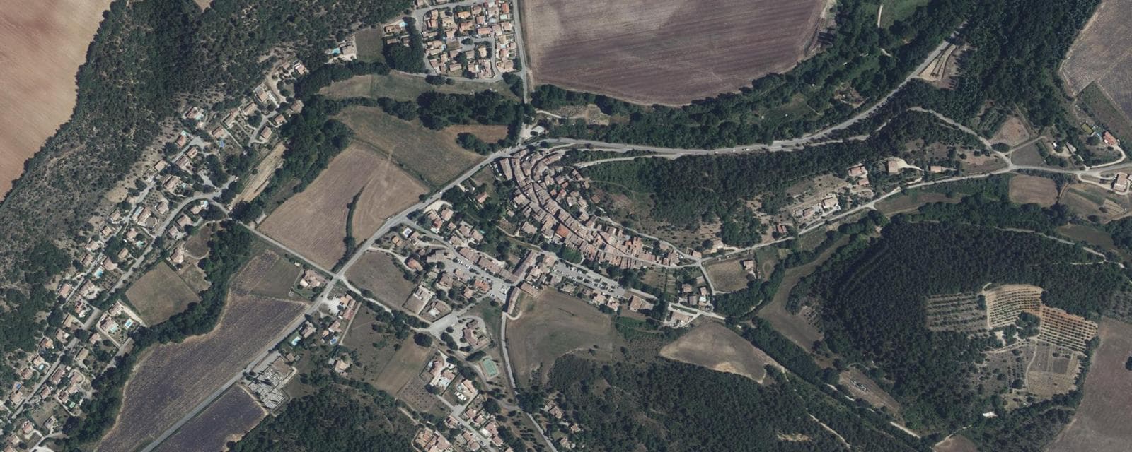 Vue aérienne de Roumoules (Alpes-de-Haute-Provence)