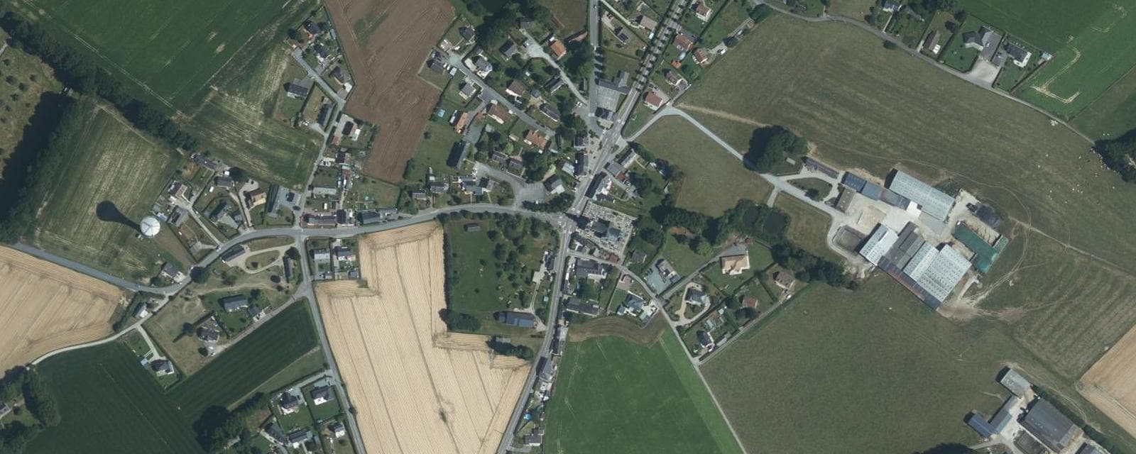 Vue aérienne de Rouville (Seine-Maritime)