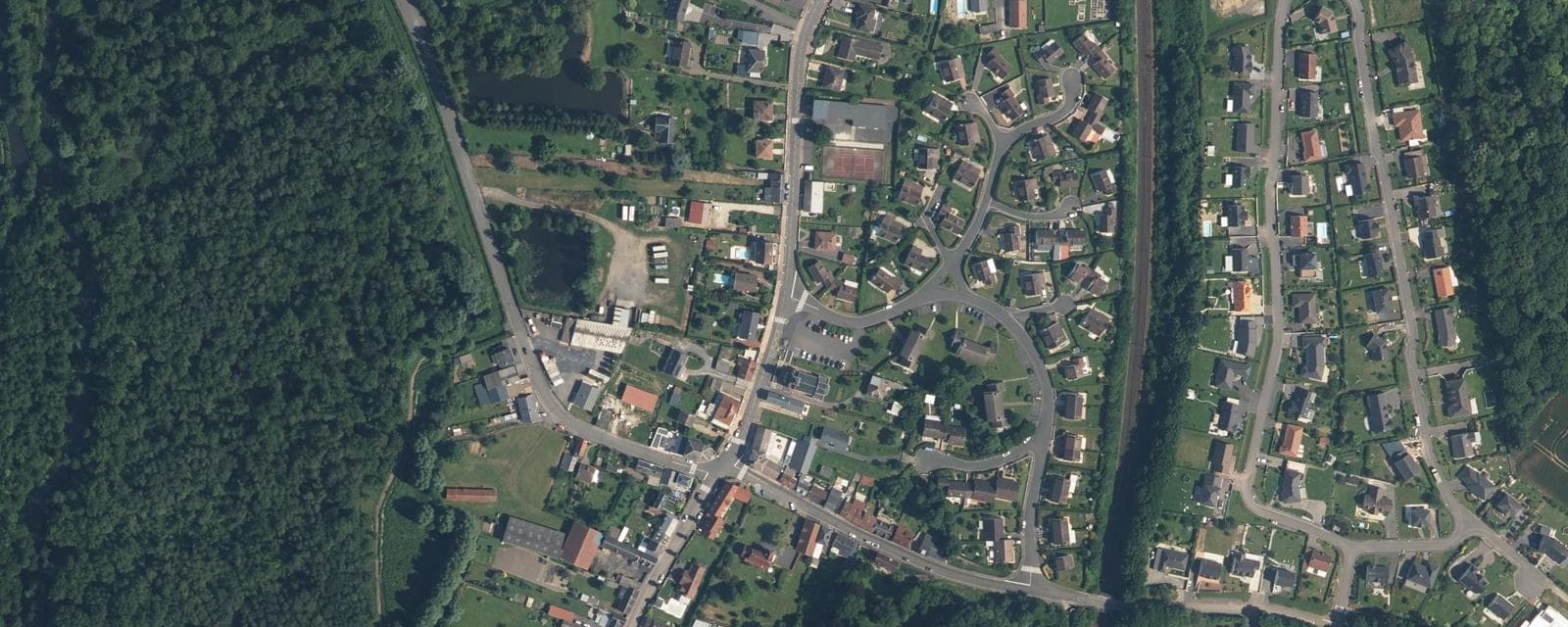 Vue aérienne de Rouvroy (Aisne)