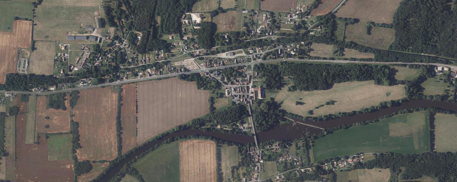 Vue aérienne de Ruffec (Indre)