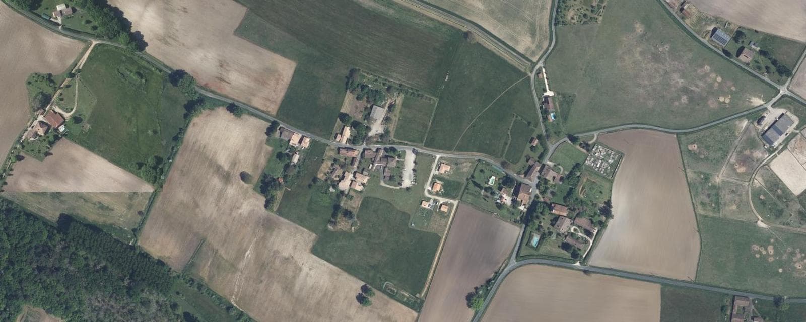 Vue aérienne de Ruffiac (Lot-et-Garonne)