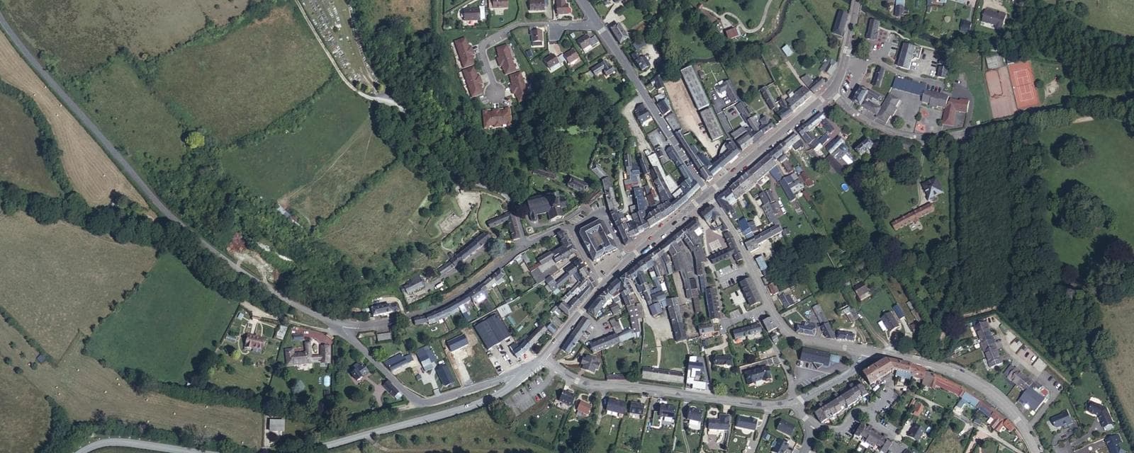 Vue aérienne de Ry (Seine-Maritime)