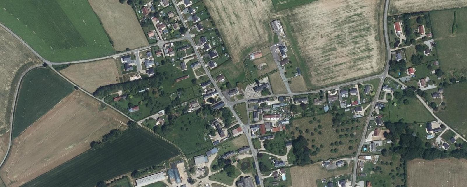 Vue aérienne de Saint-Aignan-sur-Ry (Seine-Maritime)