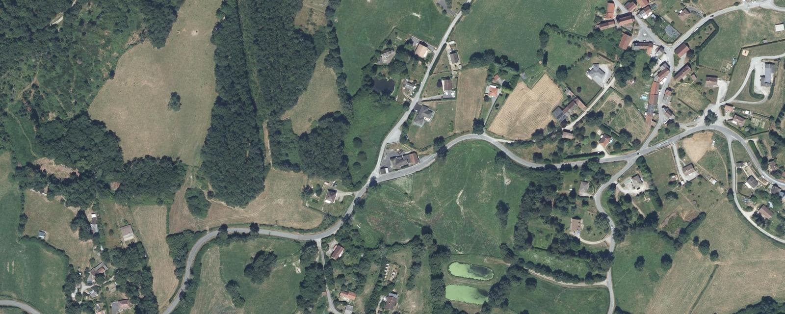 Vue aérienne de Saint-Amand (Creuse)