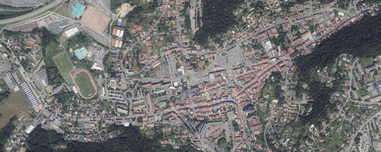 Vue aérienne de Saint-Avold (Moselle)