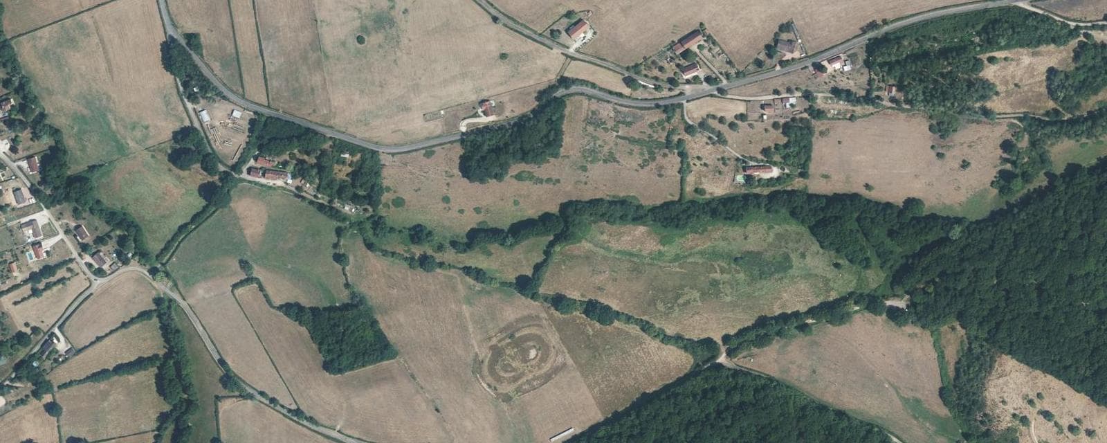 Vue aérienne de Saint-Bérain-sur-Dheune (Saône-et-Loire)
