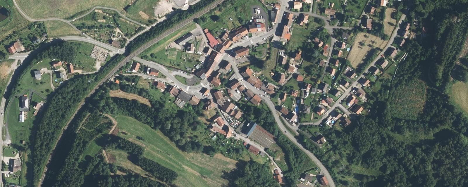 Vue aérienne de Saint-Blaise-la-Roche (Bas-Rhin)