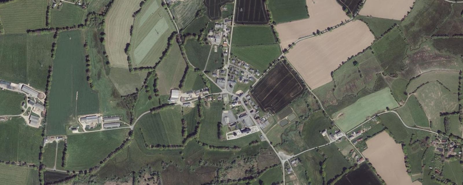 Vue aérienne de Saint-Clément-Rancoudray (Manche)