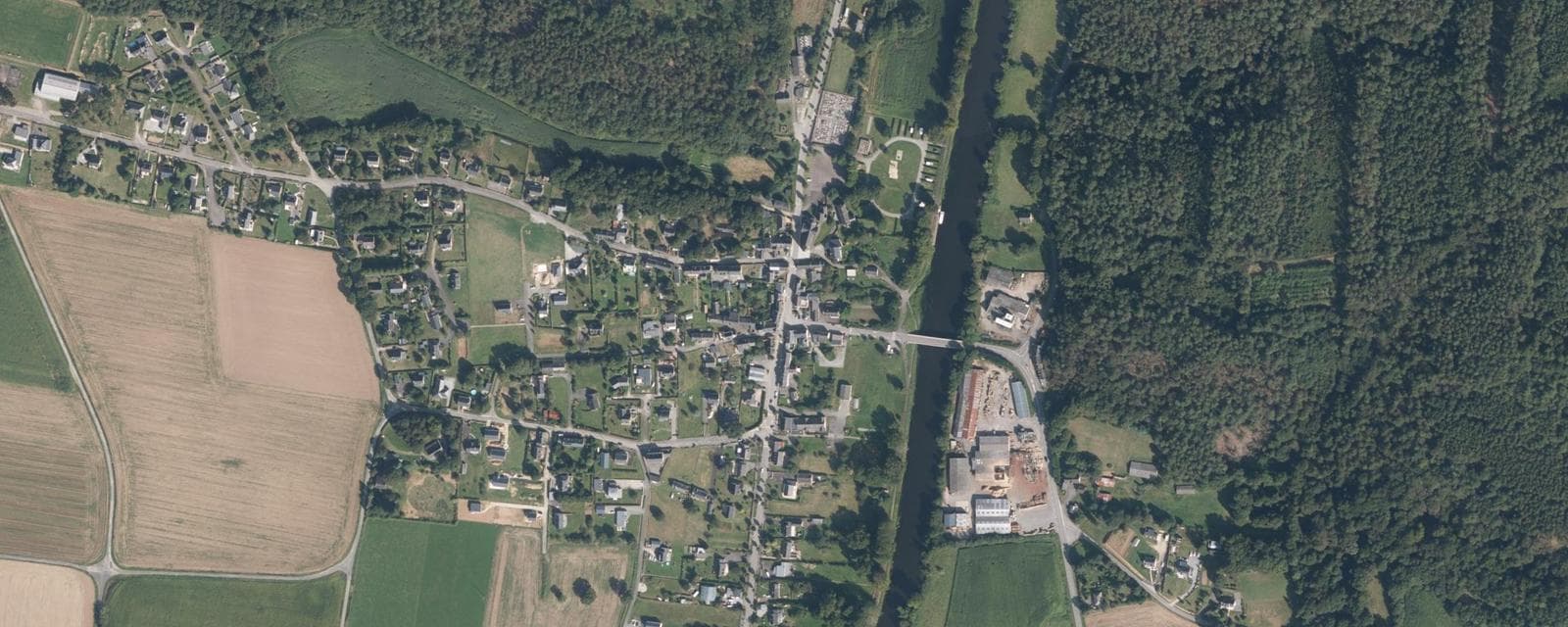 Vue aérienne de Saint-Congard (Morbihan)
