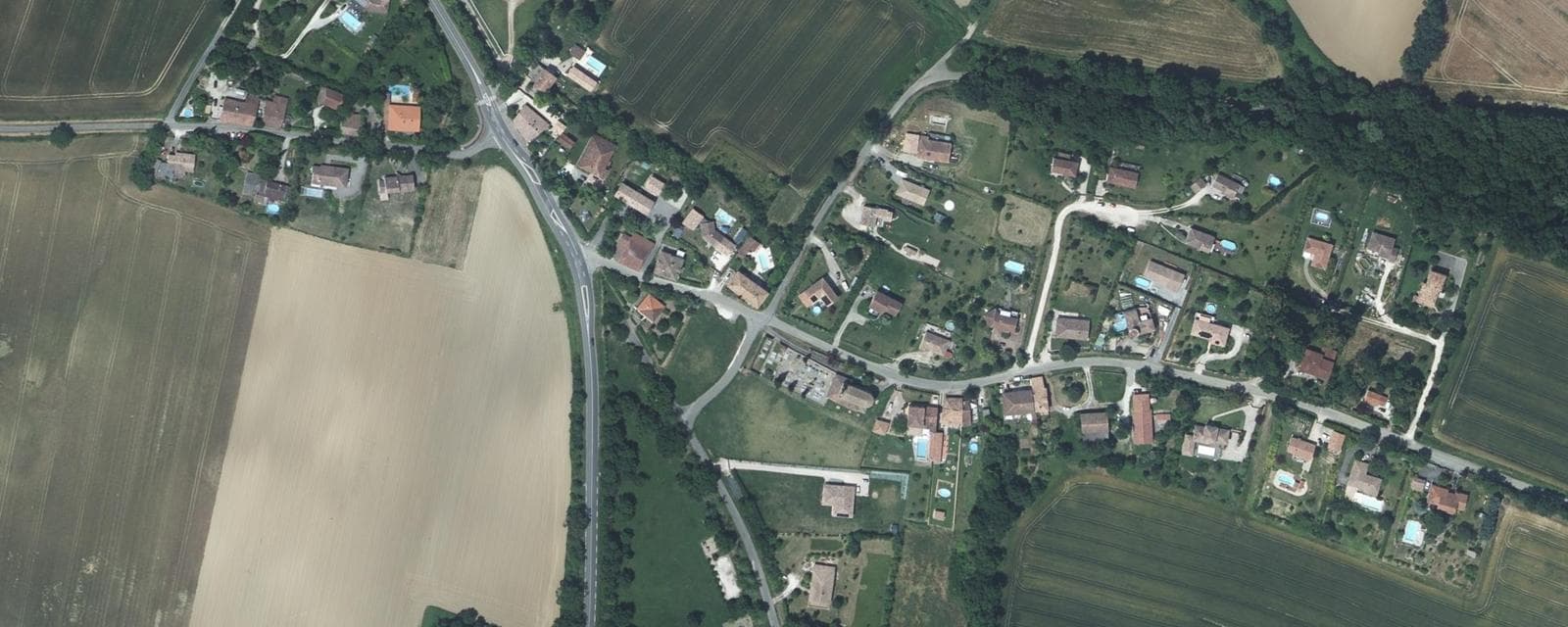 Vue aérienne de Saint-Cricq (Gers)