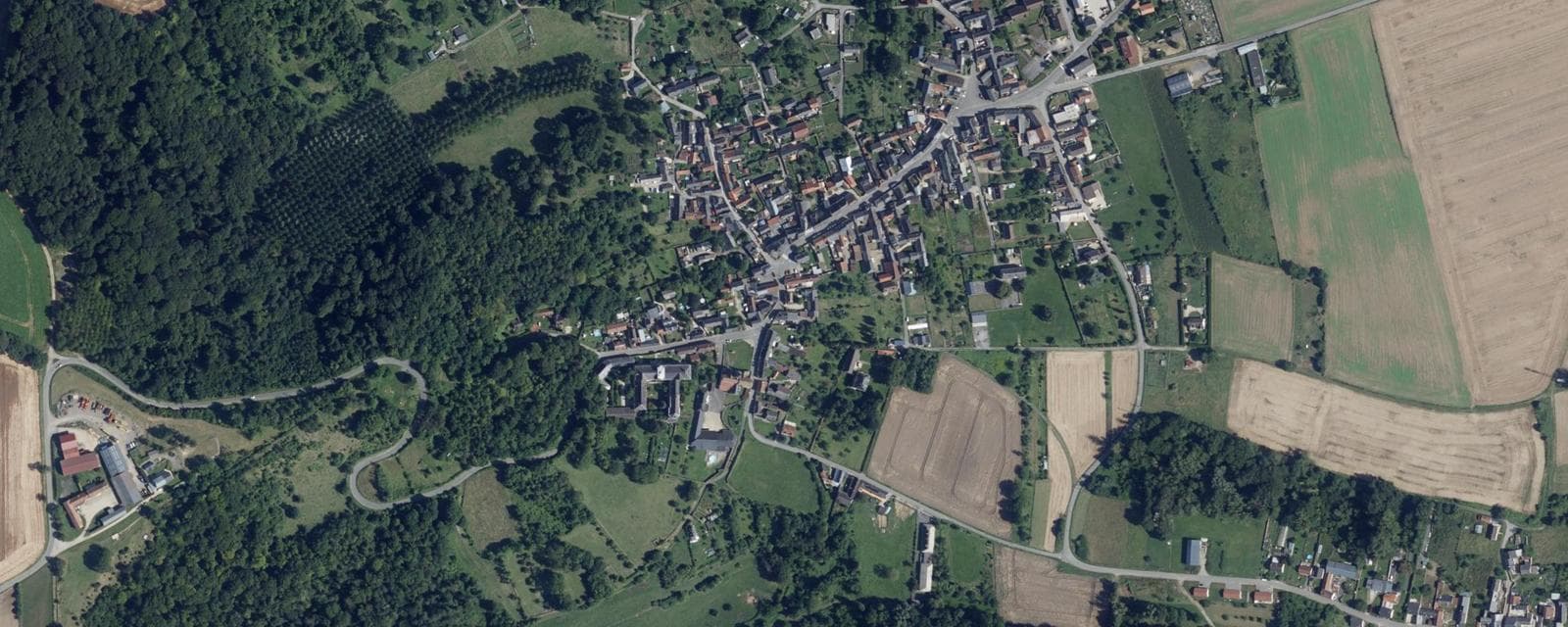 Vue aérienne de Saint-Erme-Outre-et-Ramecourt (Aisne)