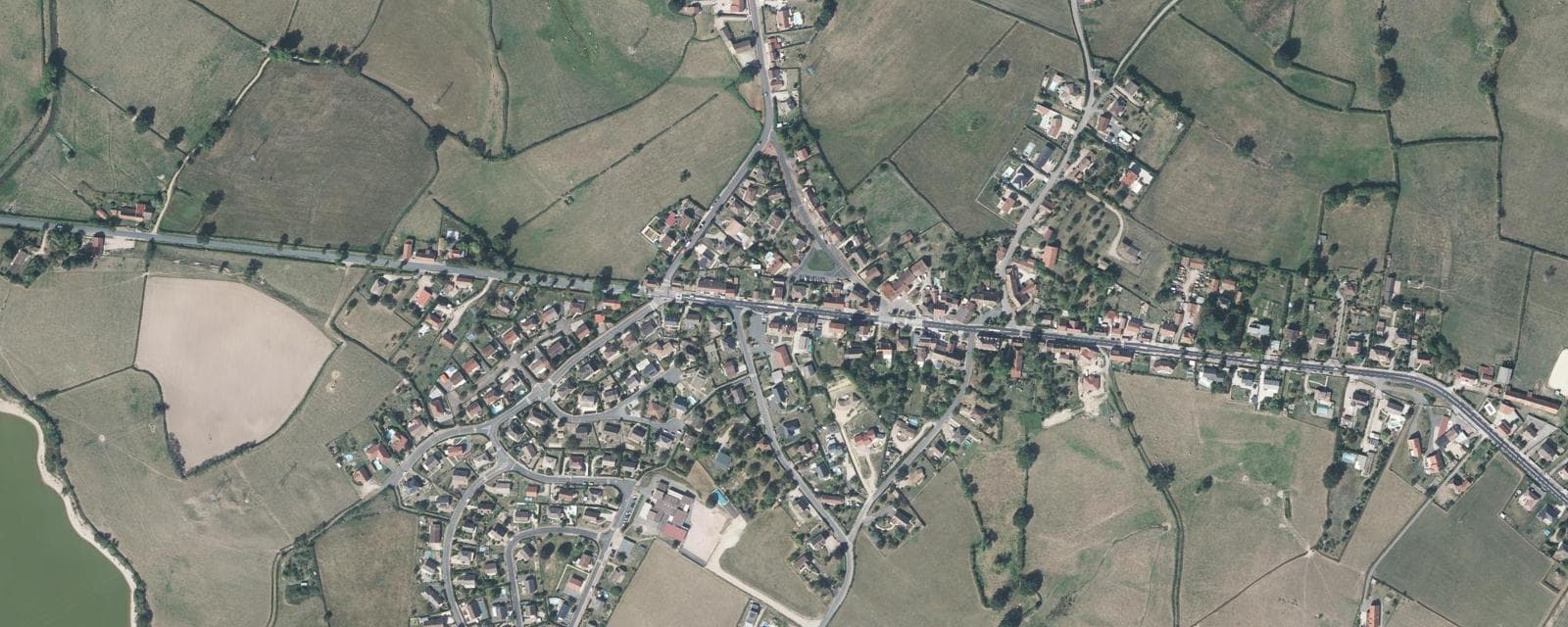 Vue aérienne de Saint-Eusèbe (Saône-et-Loire)