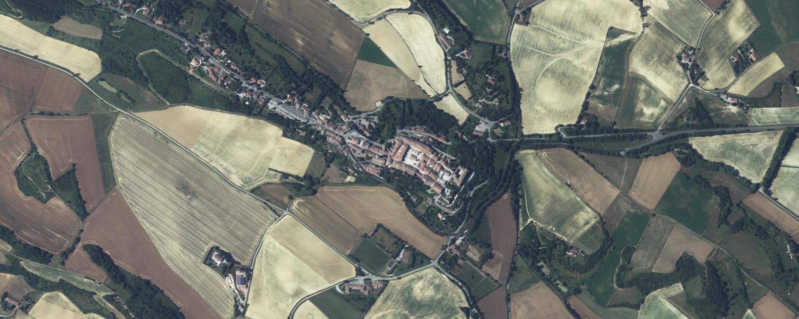 Vue aérienne de Saint-Félix-Lauragais (Haute-Garonne)