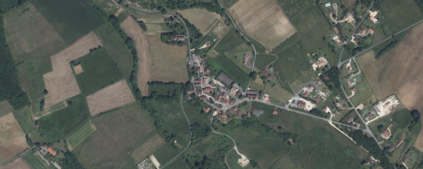 Vue aérienne de Saint-Georges (Lot-et-Garonne)